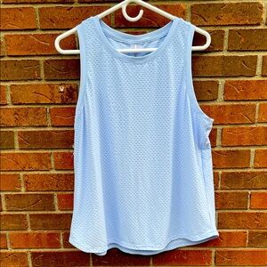 Calia Sky Blue Textured Tank Top